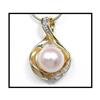 Image 1 : YELLOW GOLD PEARL DIAMOND PENDANT WAS $419 #1798667