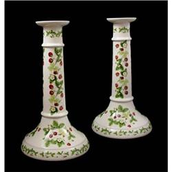 Portmeirion 9" Tall Pair of Candlesticks #1798826