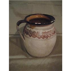 dark inside glazed pot with handle #1798861