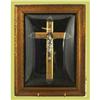 Image 1 : French Religious Crucifix Framed Convex Glass #1798897