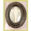 Image 1 : Antique French Religious Crucifix Framed Convex#1798920