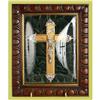 Image 1 : French Religious Crucifix Framed Convex Glass #1798929