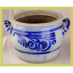 French Salt Glaze Crock Hand-Thrown Earthenware#1798943