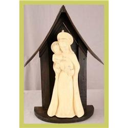 French Religious Sculpture Madonna Child Altar #1798946