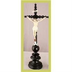 Antique French Religious Crucifix Turned Skull #1798948