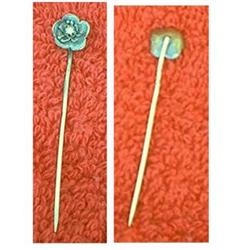 1900s 14K YELLOW GOLD FLOWER TIE STICK PIN #1799322