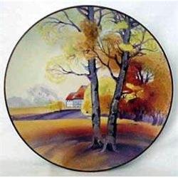 Nippon "Autumn Splendor" Scenic Hanging Plaque #1799554