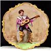 Image 1 : Limoges HP "Cavalier Musician" Plaque c. #1799572