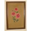 Image 1 : Flower Needlepoint Floral Still Life Mahogany #1799890