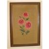 Image 1 : Flower Needlepoint Floral Still Life Mahogany #1799890