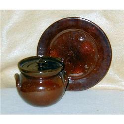 Ben Owen, NC, signed master Potter, Covered pot#1799991