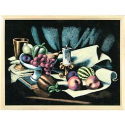 "Velvet Still Life" - oil on black velvet #1820871