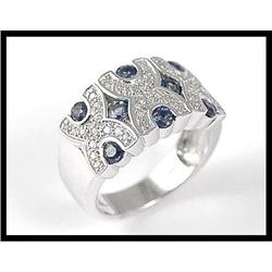 Sophisticated 14K White Gold Sapphire #1821387