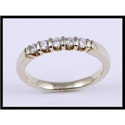 Simple 14K Yellow Gold Channel Set Diamond Band#1821395