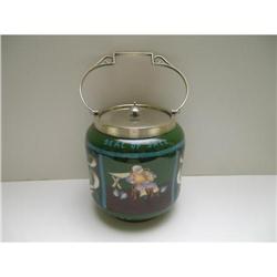 Shelley Intarsio Biscuit Barrel with Silver #1821428