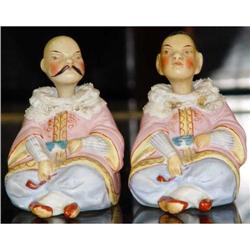 1880s Hand Painted pair German Bisque miniature#1821611
