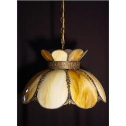 art glass chandelier . #1821759