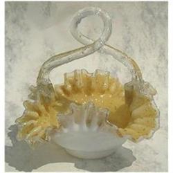 Victorian Vasa Murrhina Art Basket #1821766