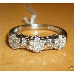 14K White Gold Diamond Wedding Right Hand Ring #1821789