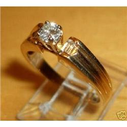 14K Yellow Gold Diamond Engagement Ring #1821795