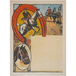 ORIGINAL 1890'S  UK HORSE EVENT POSTER #1821900