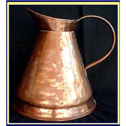 ANTIQUE WINE FLAGON JUG OLD RED COPPER F WINERY#1821926
