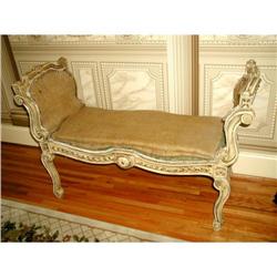 French Carved Bench 19th C Hand Made #1831850