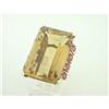 Image 1 : 50+ ct Citrine and Ruby Ring in 14k Yellow Gold#1832060