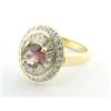 Image 1 : 1.50ct Rhodolite Garnet & Dia.18k Y Gold Ring #1832159