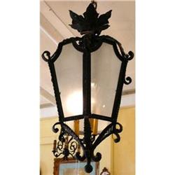 Pair of Iron Lanterns Chandelier Ceiling #1832280