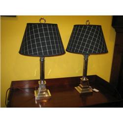 PAIR OF SILVERPLATED  TABLE LAMPS #1832497