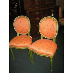 PAIR OF FRENCH UPHOLSTERED CHAIRS #1832512