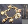 Image 1 : 14KT GOLD CHARM BRACELET AND NECKLACE #1832520