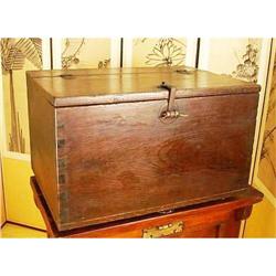 Small Korean Coin Chest,Fine Korean Pine & Iron#1832585