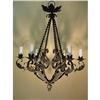 Image 1 : SIX LIGHT WROUGHT IRON CHANDELIER #1832620