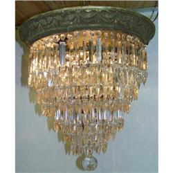 Bronze Empire Style Crystal Chandelier Lamp #1832700