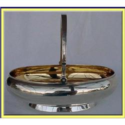 RUSSIAN SILVER & GOLD BASKET ST PETERSBURG 19C #1832768