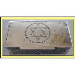 IMPERIAL RUSSIAN SILVER JUDAICA SNUFF JEWEL BOX#1832771