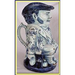 TOBY JUG DUTCH DELFT SIGNED & DATED 1750 V RARE#1832786