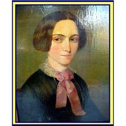 PAINTING OIL ON BOARD EARLY AMERICAN PORTRAIT #1832796