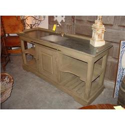 Zinc Topped Counter with Sink #1832855