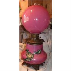 Gone With The Wind Style Lamp Pink with Bird #1844075