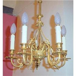 BRONZE GOTHIC STYLE CHANDELIER 5L #1844076