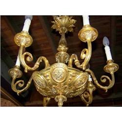 ANTIQUE  bronze Empire chandeliers  #1844079