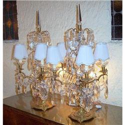 Pair French Girandoles Table lamps 4L #1844101