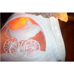 ANTIQUE CONCH SHELL CAMEO BABY CARVING MUSEUM #1844108