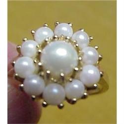 Ladies GOLD & PEARL RING #1844149