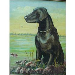 LOVELY OIL on BOARD - LABRADOR #1844173