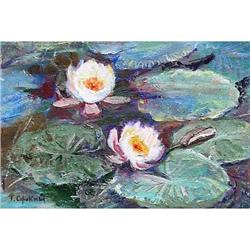Impressionism oil "Water Lilies" by Sorokina T.#1844220