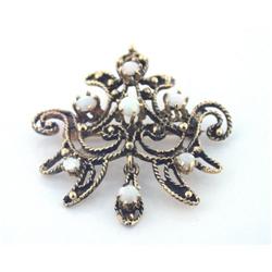 Art Nouveau 14K Opal Pin #1844227